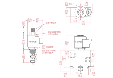 Suorituskyky/mitta/Sektional piirustus ISV08-B31-pelin, 3-suuntainen, 2-suuntainen solenoidventtiili