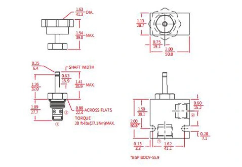 Suoritus/mitta/piirustus INV08-21 Hydraulinen neulaventtiilin suunnittelu