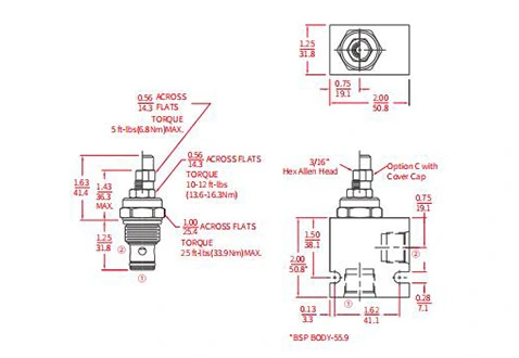 Suoritus/mitta/piirustus INV10-22 hydraulinen neulaventtiilin suunnittelu