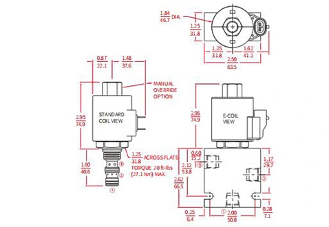 Suorituskyky/mitta/Sektional piirustus ISV38-38-pelin 3-suunnassa 2-suunnassa N.C. Solenoidventiili