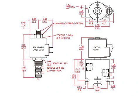 Suorituskyky/mitta/Sektional piirustus ISV10-34-pelin 3-suuntainen 2-Position Solenoidventtiili